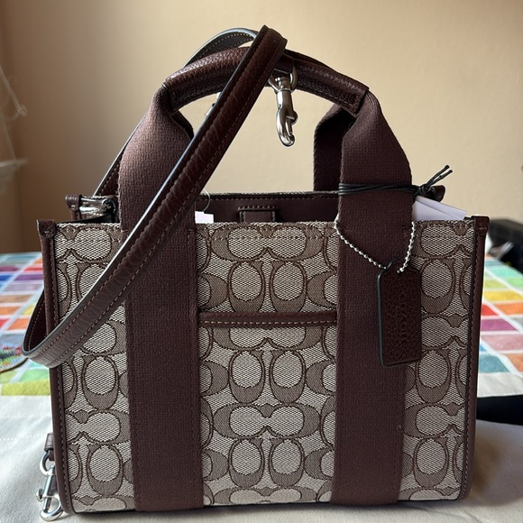 💼 COACH Smith Tote Bag 24 In Signature Jacquard 💼 NWT 💼 - Picture 5 of 16